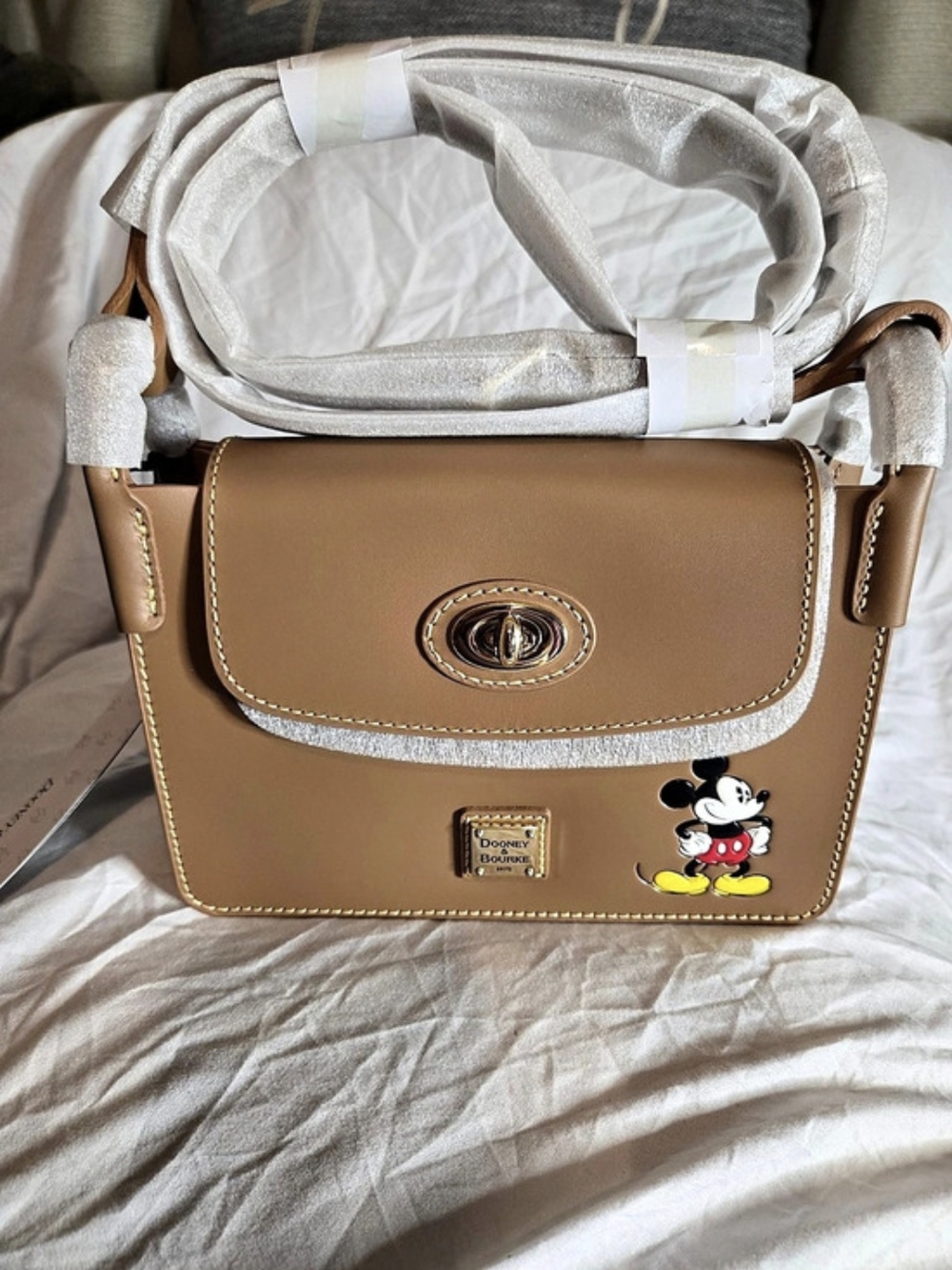 Dooney & Bourke Mickey Mouse Brown Pinky Crossbody Bag